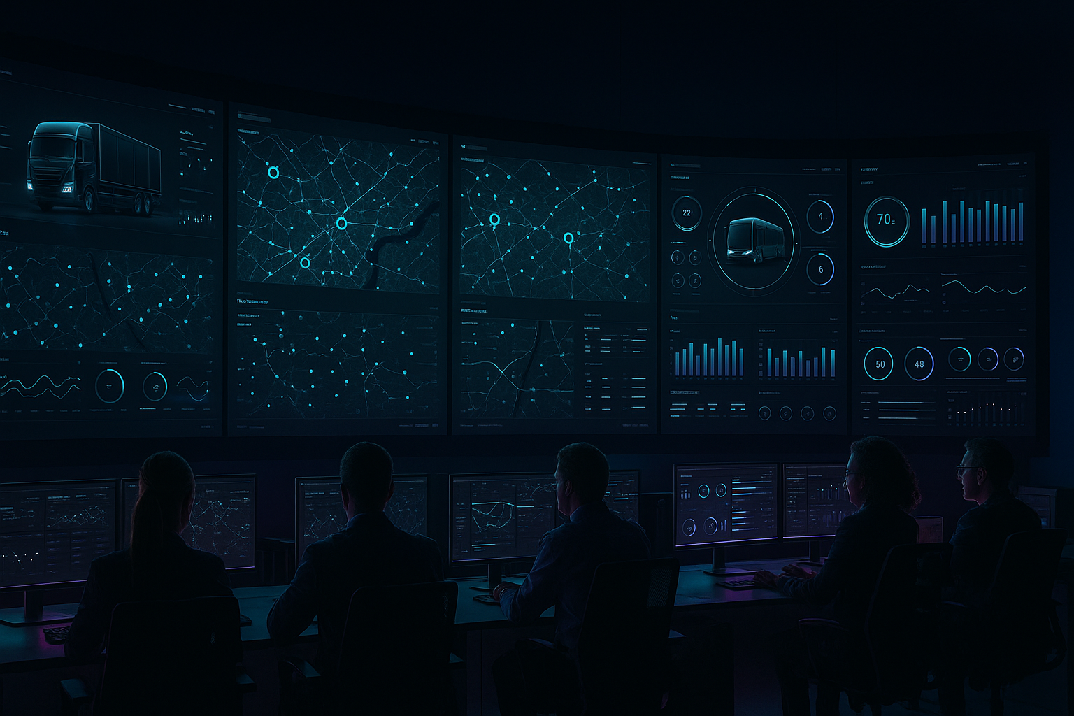 Control room and transport operations dashboard